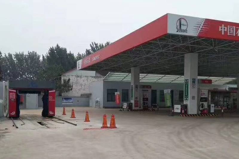 河南安陽中國石化加油站往復式五刷安裝案例