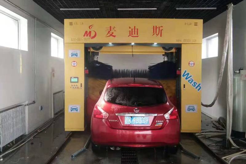 山西省春陽縣中國石化往復式五刷洗車機安裝案例