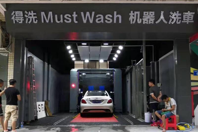 广州省花都区得洗机器人往复式五刷安装案例
