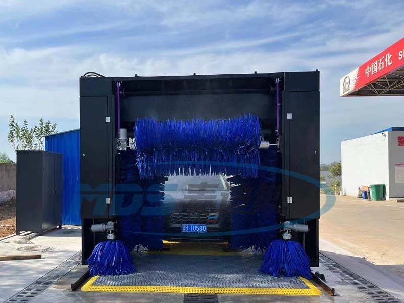 湖北鄂州中石化加油站往复洗车机安装案例